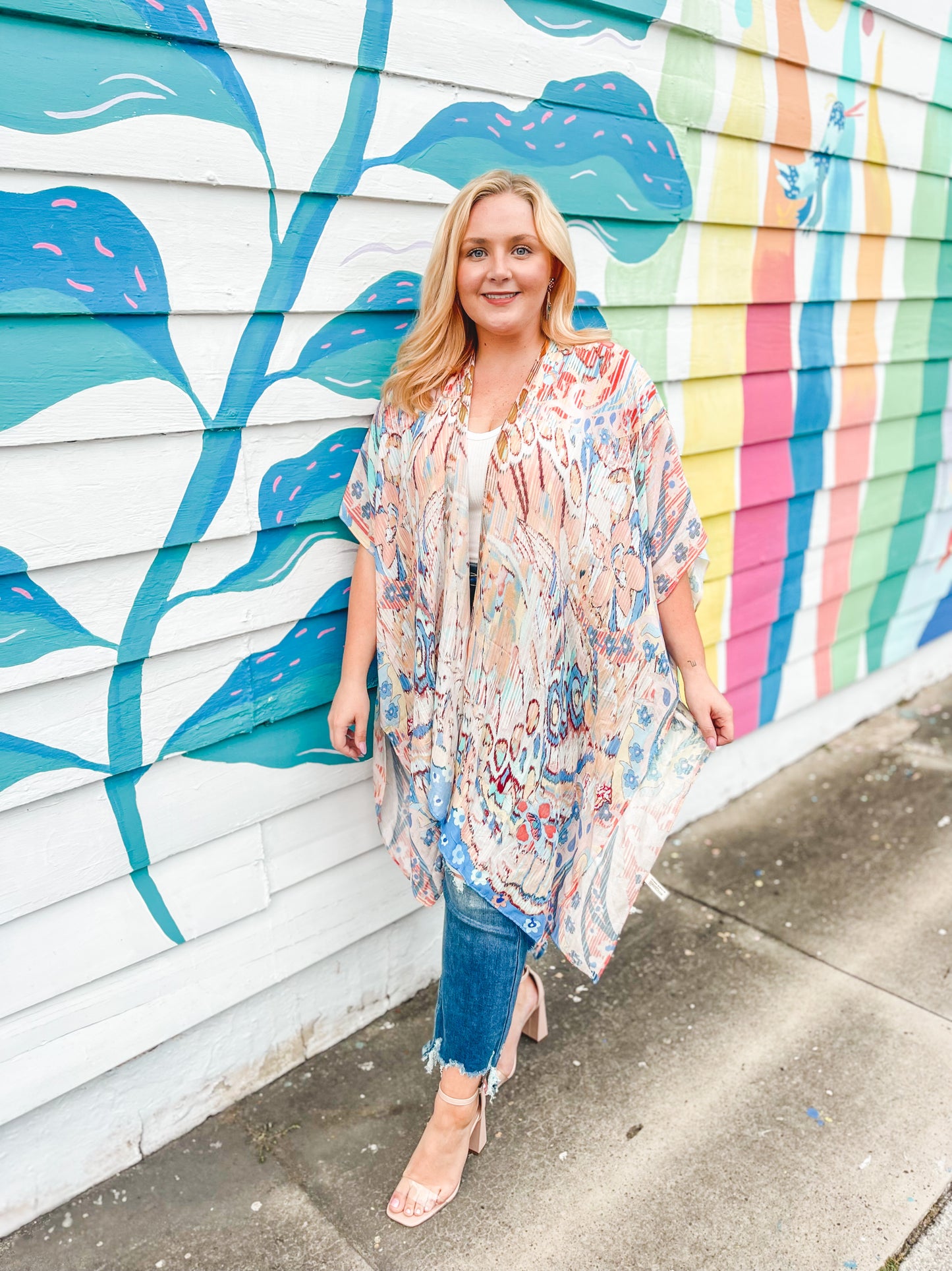 Rainbow Row Kimono